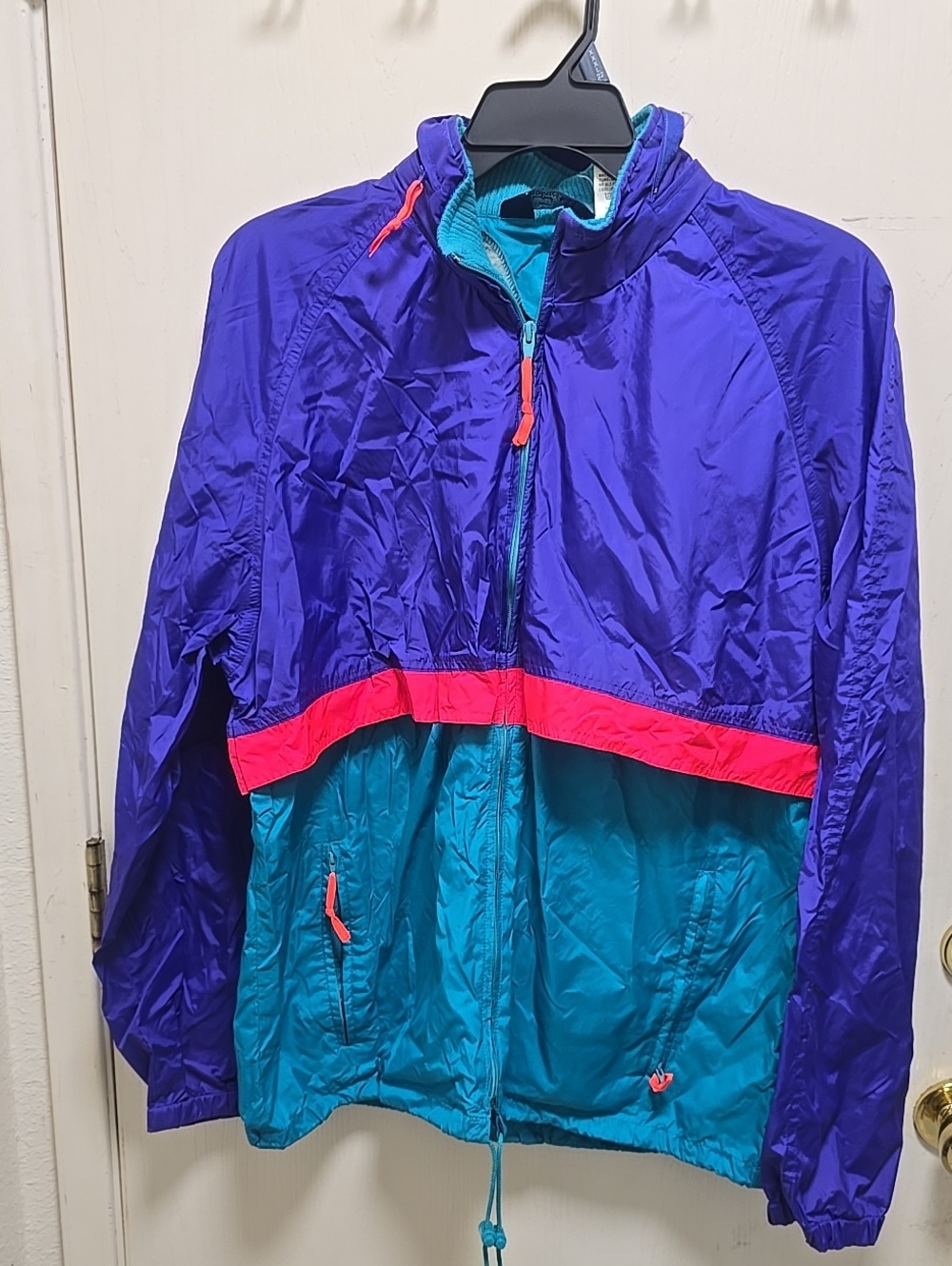 Woolrich Vintage Colorblock Windbreaker Blueberry/Sea Jade